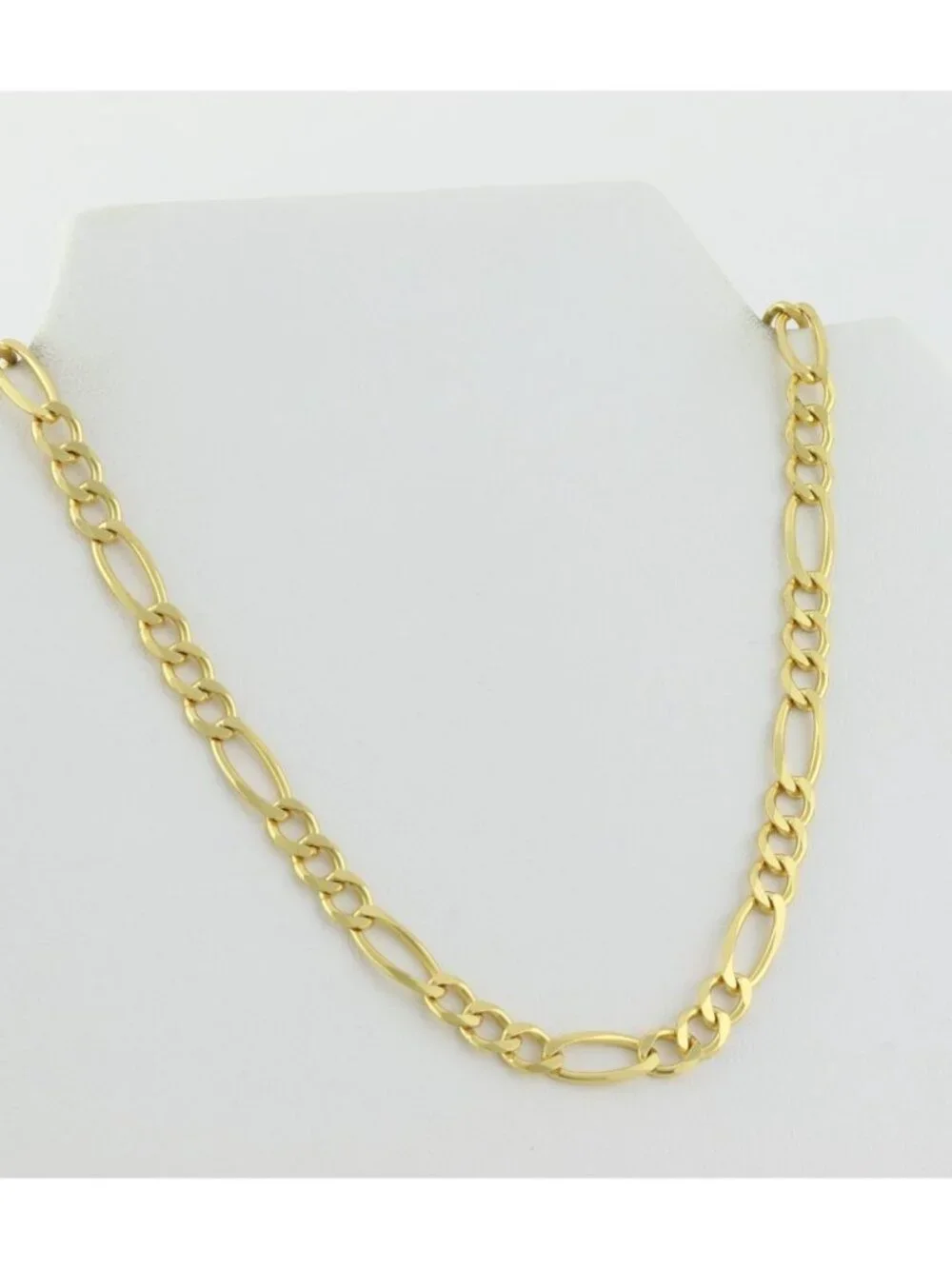 18k Yellow Gold Over Sterling Silver Figaro Link Chain Necklace 20